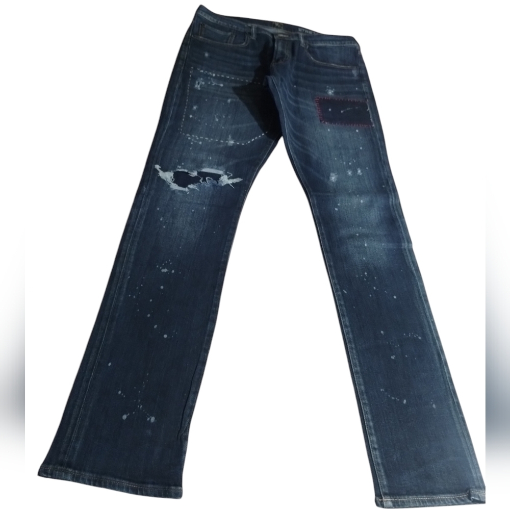 PRPS Jeans Distressed Patch Work‎ Mens 34" Slim Reg Stretch Streetwear Grunge